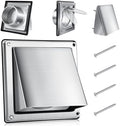 4 Inch Metal Dryer Vent Cover External Extractor Wall Vent Cushioned Stainless by Demonwer