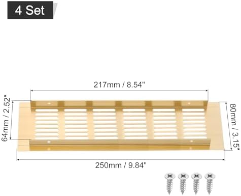 uxcell Air Vents Cover, Rectangle Louvered Ventilation Grille - Image 2