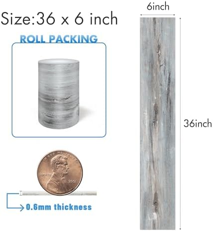 Peel and Stick Floor Tile, Waterproof Wood Grain Look Floor Tile, Self-Adhesive - Image 2