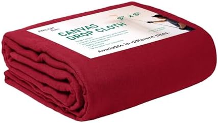 Canvas Drop Cloth for Painting 9x6 feet Pack of 1-8oz Painters Drop Cloths for by Unknown