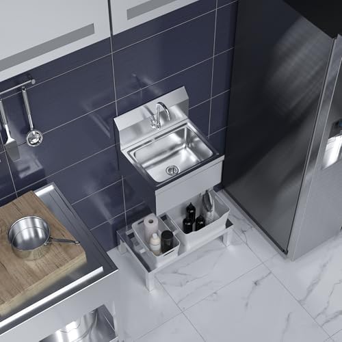 Stainless Steel Hands Free Wall Mounted Hand Sink 17 in. x 15 in. - Image 7