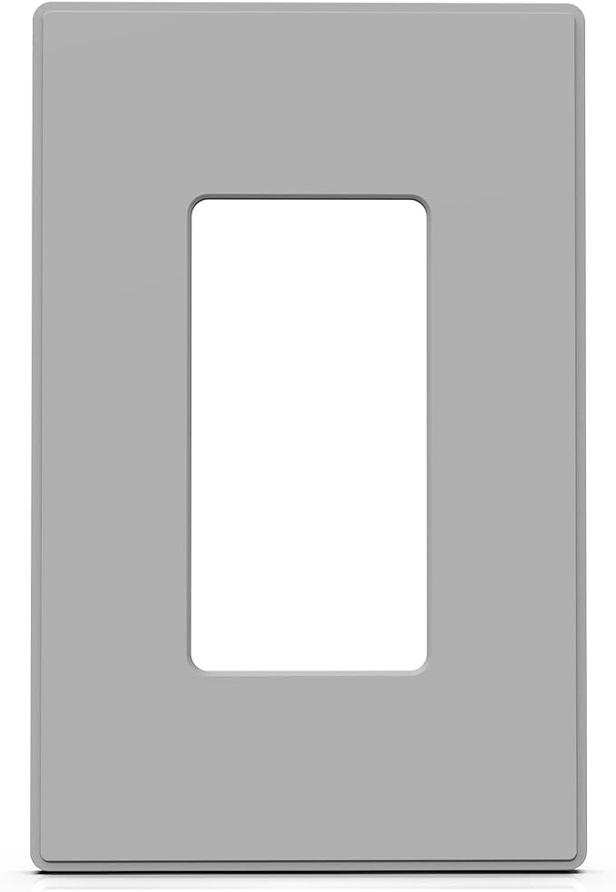 ELEGRP 1-Gang Screwless Decorative Wall Plates, Mid-Size Unbreakable by ELEGRP%7CELEGROUP