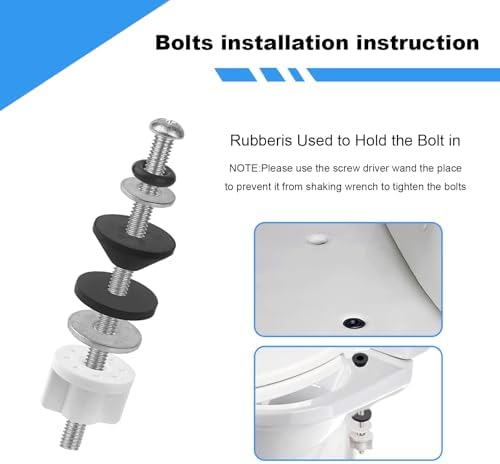 Universal 2 Pcs Toilet Seat Hinge Bolts Kit, Waterproof Stainless - Image 3