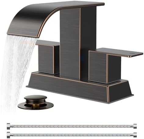 FORIOUS Bathroom Sink Faucet 4 Inch Centerset 2 or 3 Hole Oil Rubbed Bronze by FORIOUS