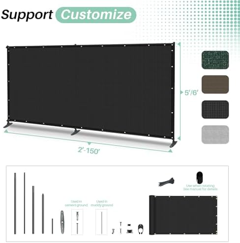 SunnyRoyal 6' x 114' Privacy Fence Screen Panel - Image 4
