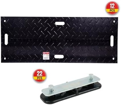 12Pcs 3' x 6' Ground Protection Mats w/ 22 Pcs Single Connectors - Image 2