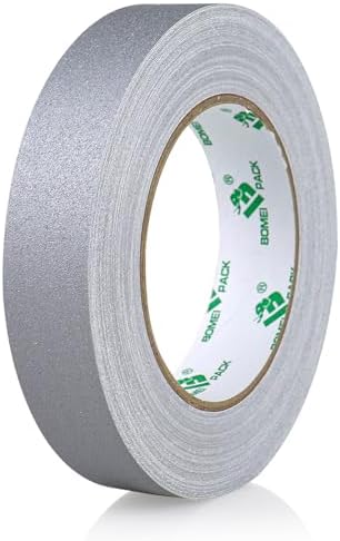 BOMEI PACK Grey Gaffer Tape, Matte Non-Reflective, 1inch x 30yds No Residue by BOMEIPACK
