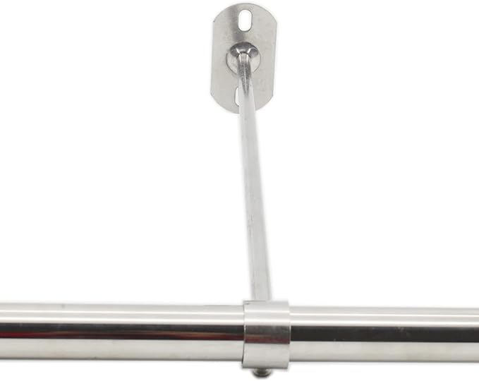 2 Pack Ceiling Mount Bracket, Stainless Steel Wardrobe Pipe Bracket Rod Holder - Image 7