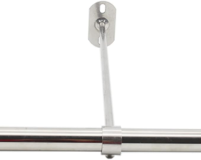 2 Pack Ceiling Mount Bracket, Stainless Steel Wardrobe Pipe Bracket Rod Holder - Image 7