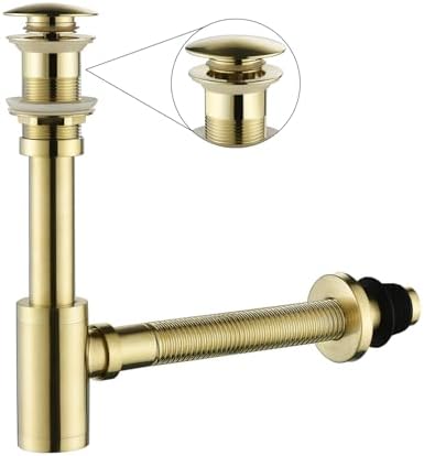 Bathroom Sink P-Trap Complete Set Adjustable Threaded Tube 1-1/4 Bottle Trap by GORDEE