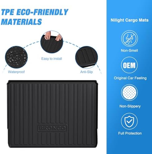 Nilight Cargo Mats for Ford Bronco 4 Door - Image 3
