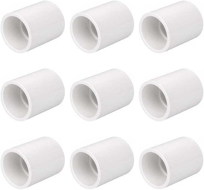 9PCS 1 Inch PVC Pipe Coupling Adapter Pipe Fitting Connectors Socket x Socket by HayEastdor