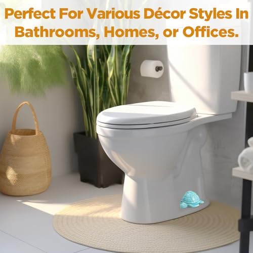FillTouch Toilet Bolt Covers, Decorative Ceramic Caps, Turquoise Blue - Image 5