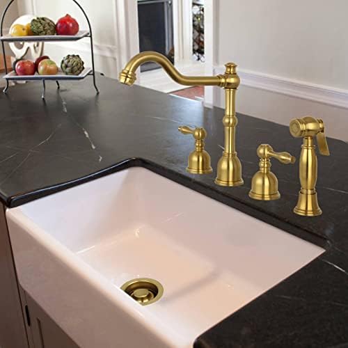 Akicon Kitchen Sink Brass Gold Finish Garbage Disposal Flange Stopper, One Size - Image 2