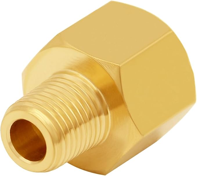 Uenede Brass 1/4" NPT Female to 1/8" NPT Male Reducer Adapter - Image 4