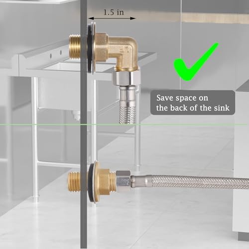 Wall Mount Commercial Faucet Installation Kit, Lead-Free Backsplash Mount Set - Image 4