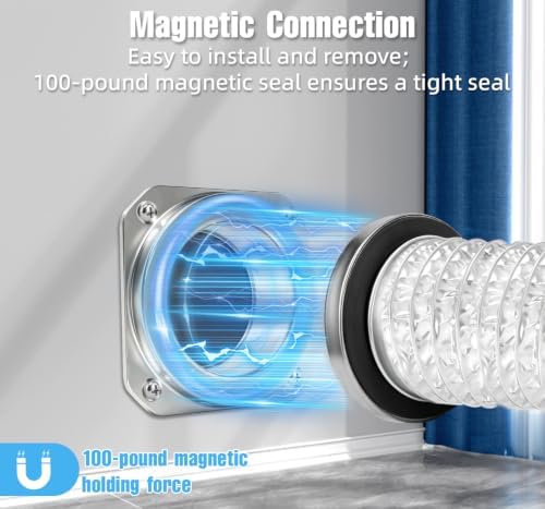 DV180 Magnetic Dryer Vent Connector Kit – 5ft Extra-Long 4" Aluminum Foil Duct - Image 3