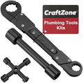 Plumbing Tools Angle Stop Wrench Kit, Ferrule Removal Tool by CraftZone