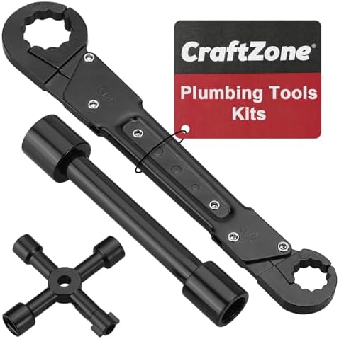 Plumbing Tools Angle Stop Wrench Kit, Ferrule Removal Tool by CraftZone