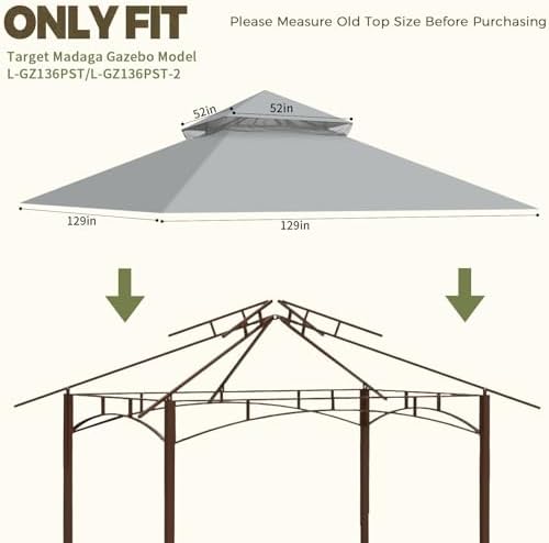 Gazebo Cover Replacement for Target Madaga L-GZ136PST - Image 2