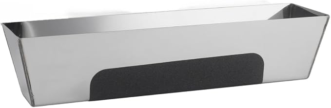 14" Stainless Steel Mud Pan, Anti-slip Base, Sheared Sides to Clean Knives by TVWVT
