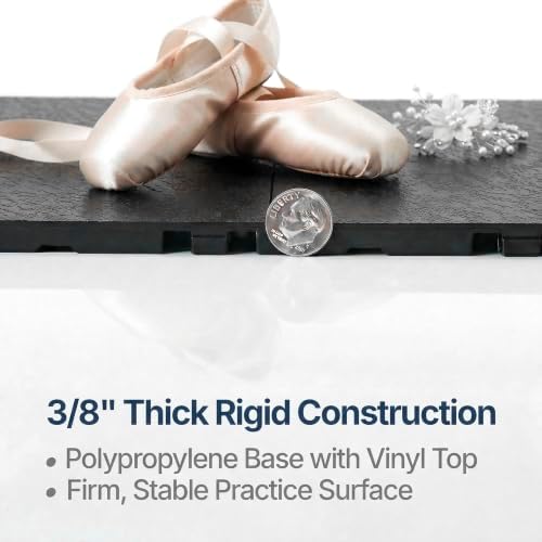 Flooring Inc's 3/8" Thick Interlocking Lightweight Plastic Practice Dance Floor - Image 3