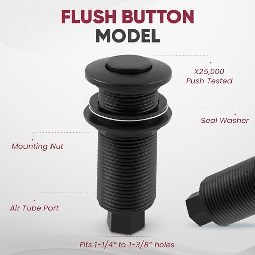 Westbrass ASB-B3-11 Sink Top Waste Disposal Replacement Air Switch Trim Only - Image 7