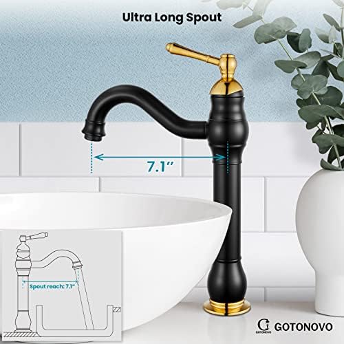 gotonovo Vintage Bathroom Vessel Sink Faucet, - Image 5