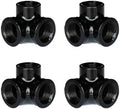 1/2" 3-WAY ELBOW Industrial Threaded Black Iron Pipe Fittings; Black Semigloss by PRIMPIPEWORKS