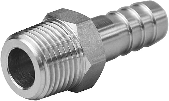 Stainless Steel Hose Barb Fitting 5/8" Hose Barb to 1/4" NPT Male Thread - Image 6