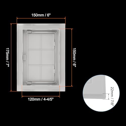 PATIKIL 6x5 inch Removable Hinged Access Panel, ABS Plumbing Access Doors Easy - Image 2