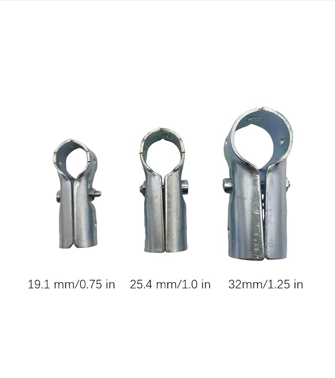 6 Pcs T Clamps Pipe Connector Metal Fittings, Structural Pipe Connector Joint - Image 3