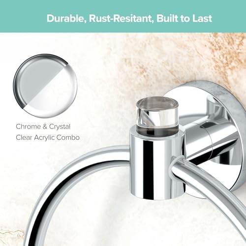 Gatco 5712 Clarion Towel Ring, Wall Mounted Hand Towel Holder - Image 3