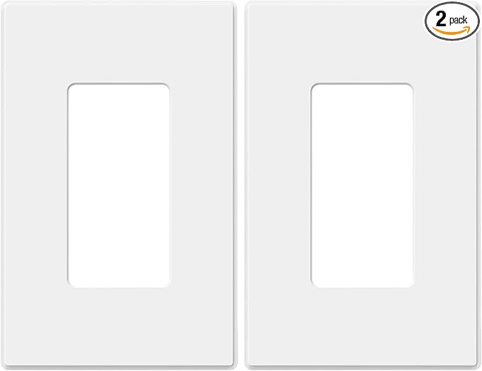 ELEGRP 1-Gang Screwless Decorative Wall Plates, Mid-Size Unbreakable by ELEGRP%7CELEGROUP