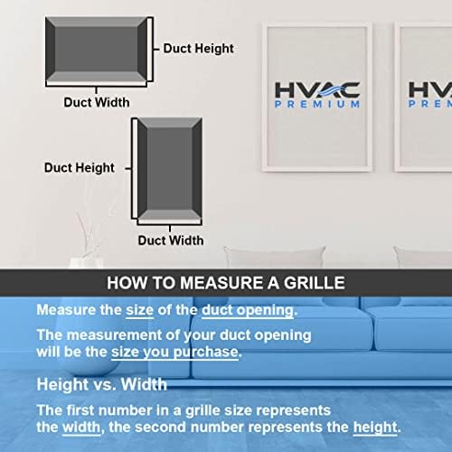 HVAC Premium 14'' x 14'' Flat Stamped Steel Return Air Grille - Image 2