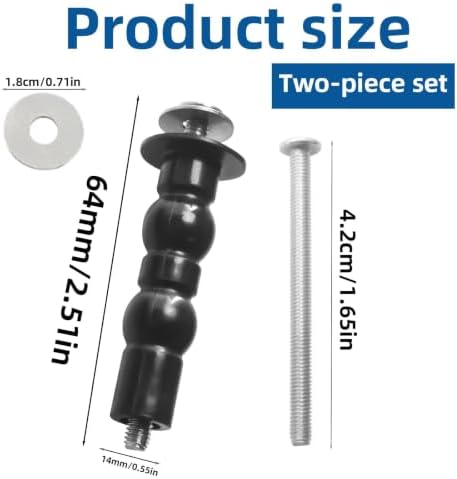 2-Pack THU651N Toilet Seat Hinge Screw Kit - Image 2