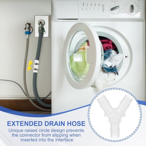 PATIKIL Drain Hose Connector 3-Way Washing Machine Drain Hose Adapter Plastic - Image 6