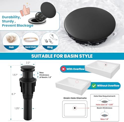 gotonovo Vintage Bathroom Vessel Sink Faucet, Matte Black, - Image 4