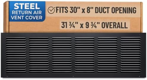 Fits 30x8 Duct Opening | Steel Return Air Grille by Handua | Vent Cover Grill by Handua