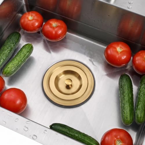 LQS 3-1/2 Inch Gold Kitchen Sink Drain - Image 3
