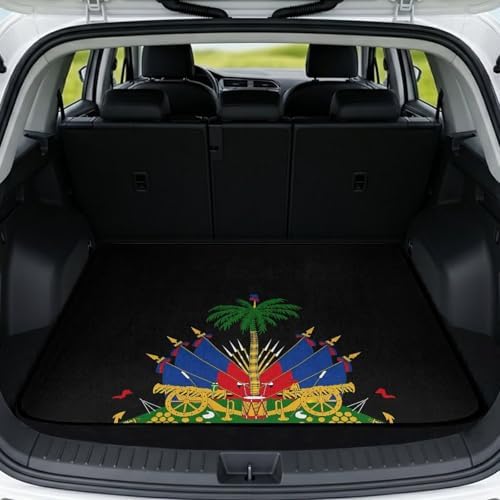 Haiti Flag Heavy Duty Trunk Mat 29"x39" by Darisoco