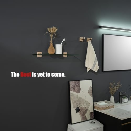 JQK Bathroom Glass Shelf, Floating Tempered Glass Shower Storage 20 by 5 inches - Image 4