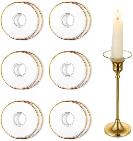 Hewory Glass Bobeches for Candlesticks by Hewory