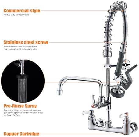 Commercial Sink Faucet with Sprayer - Image 3