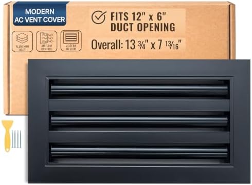 Fits 12x6 Duct Opening, Modern AC Vent Cover, Linear Slot Diffuser by Handua