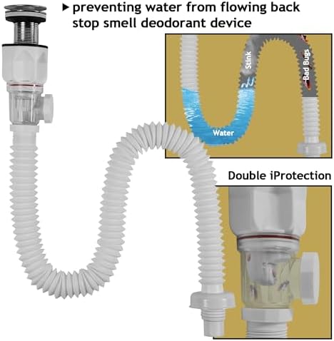 Bathroom White Sink Drain Kit, - Image 6