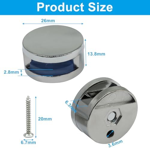 Frameless Mirror Mounting Hardware Kit, 4 Pack - Image 2