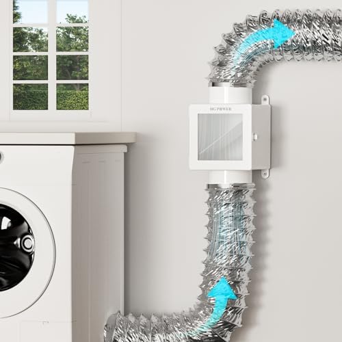 Metal Dryer Duct Lint Trap, HG Power Indoor Dryer Vent Kit, Indoor Dryer Vent by HGPOWER