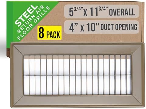 Fits 4x10 and 10x4 Duct Opening | Return Air Floor Grille by Handua | Walkable by Handua