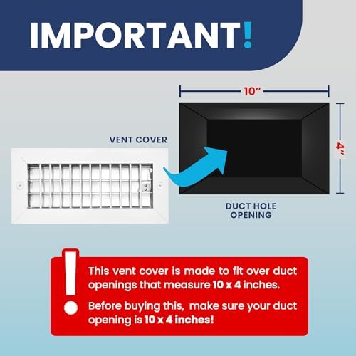 10" x 4" Duct Hole Adjustable Vent Cover - Image 4